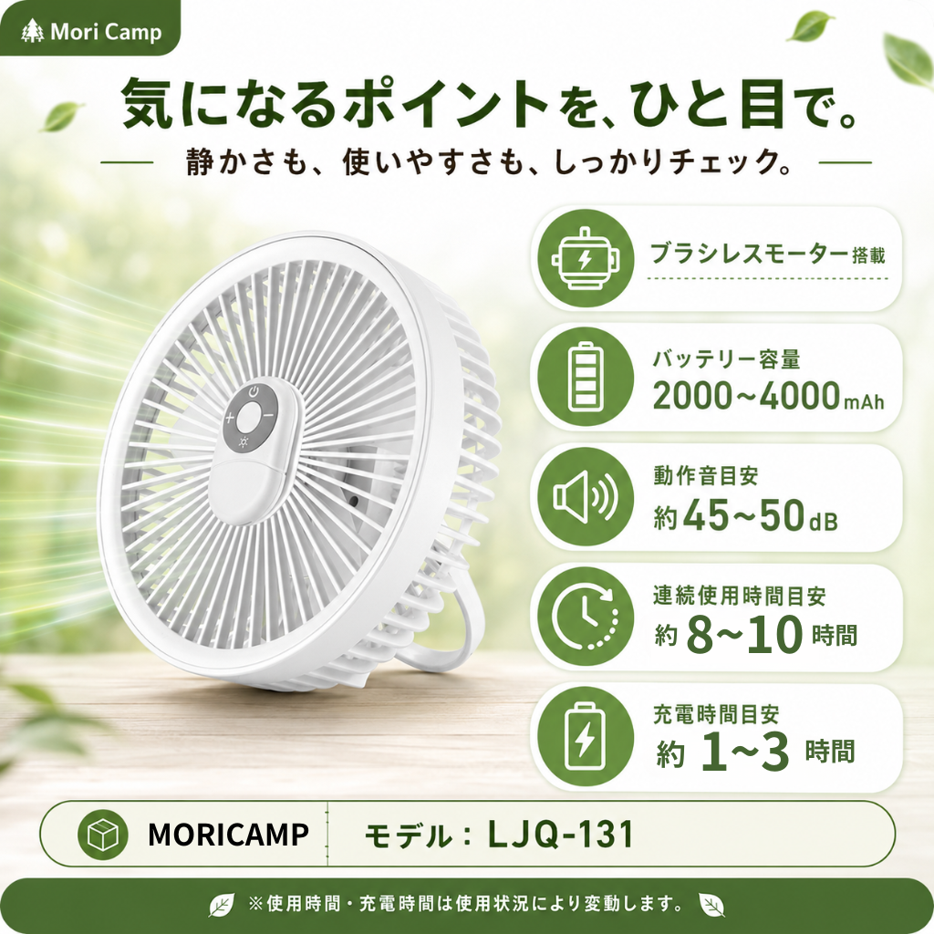 【本日終了！NO.1位 獲得】Lumi Fan Light™|吊り下げ式USB充電ファンライト
