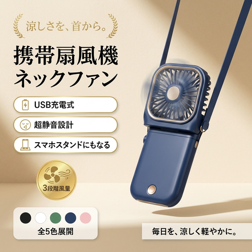FanCharge 2WAY™ — 折りたたみ扇風機付きモバイルバッテリー