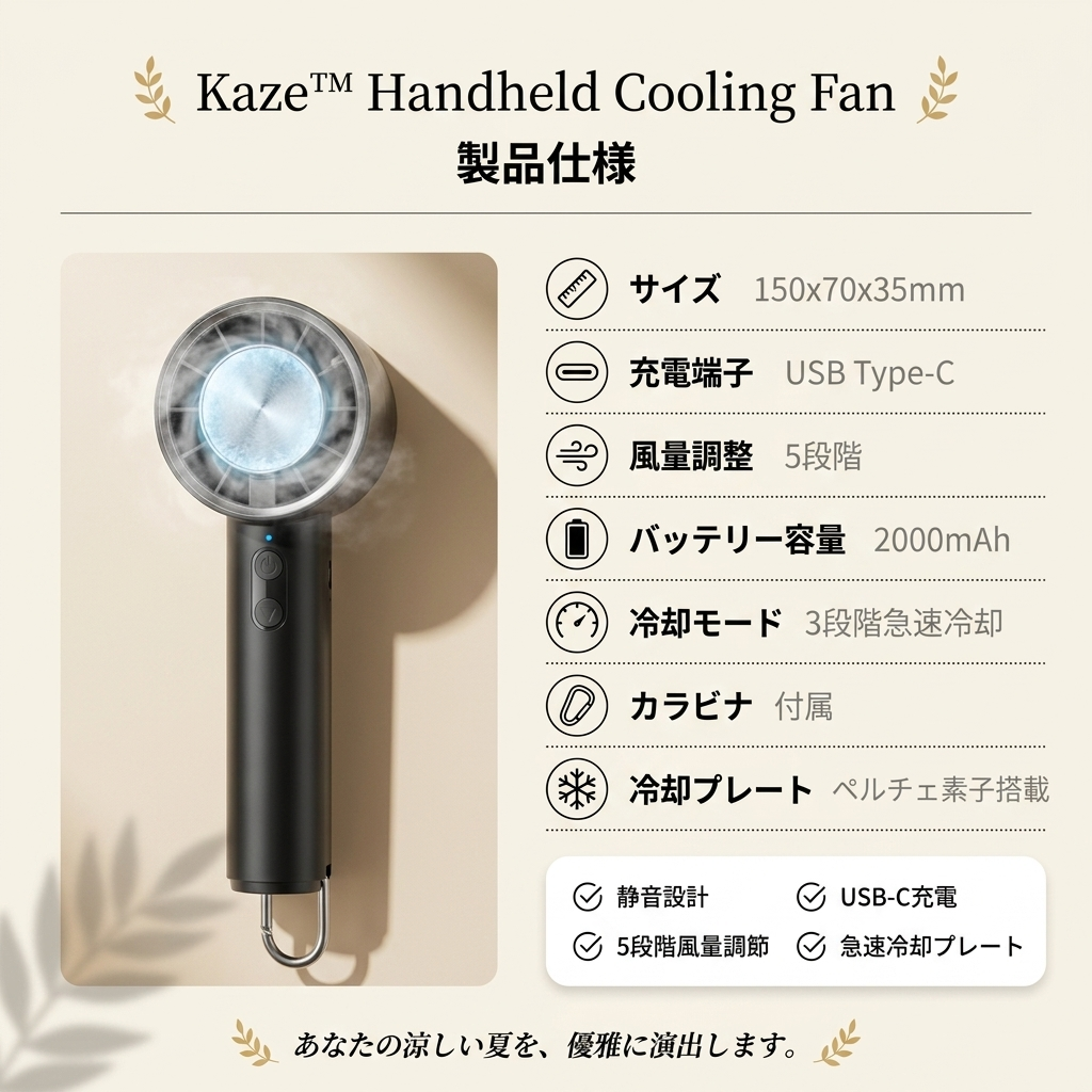 CryoBlast 5™ — 高風力アイス冷却ミニファン