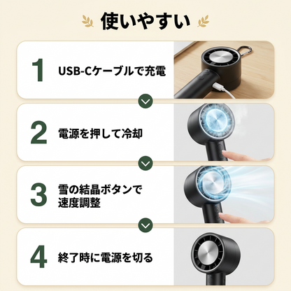 CryoBlast 5™ — 高風力アイス冷却ミニファン
