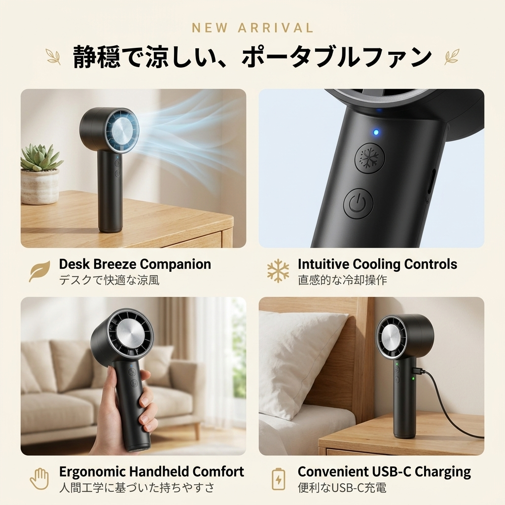 CryoBlast 5™ — 高風力アイス冷却ミニファン