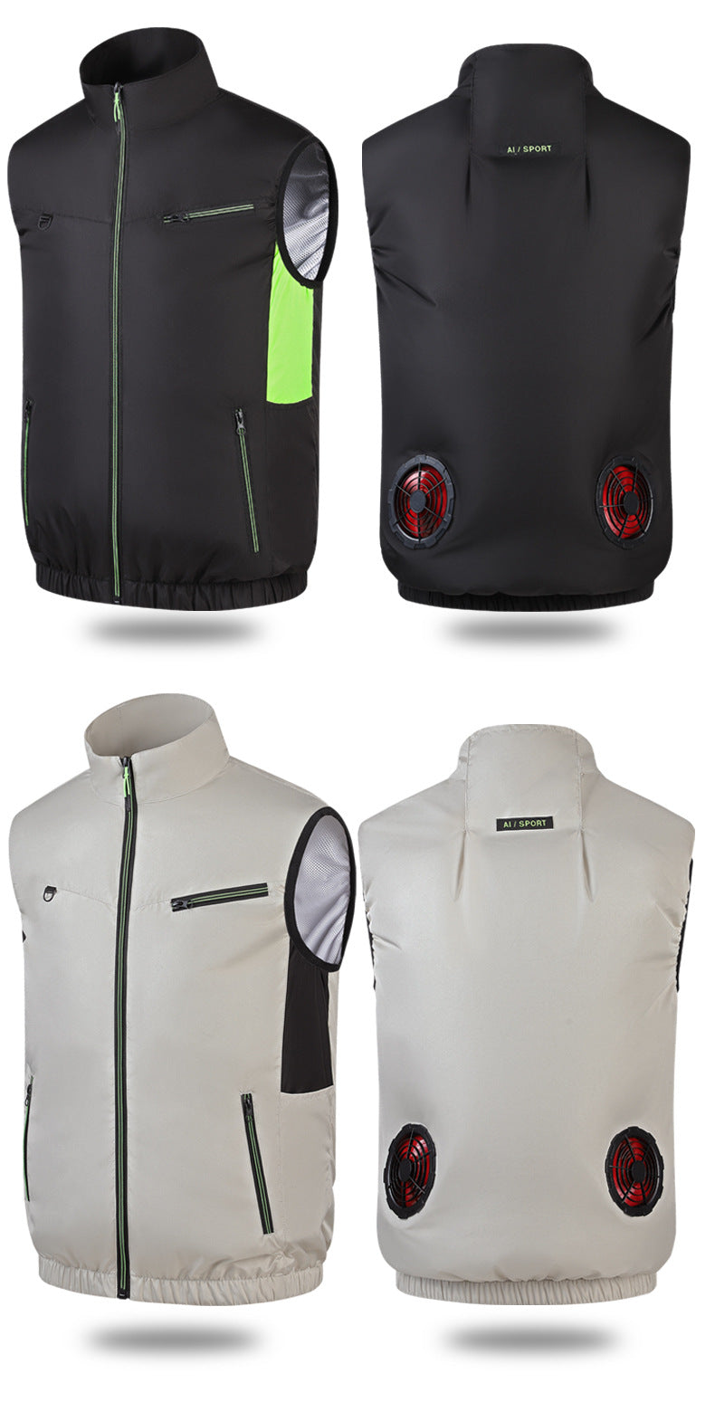 WorkCool ベスト™｜ダブルファン付きUSB充電式空調ベスト（軽量・速乾）