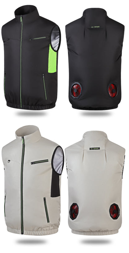 WorkCool ベスト™｜ダブルファン付きUSB充電式空調ベスト（軽量・速乾）