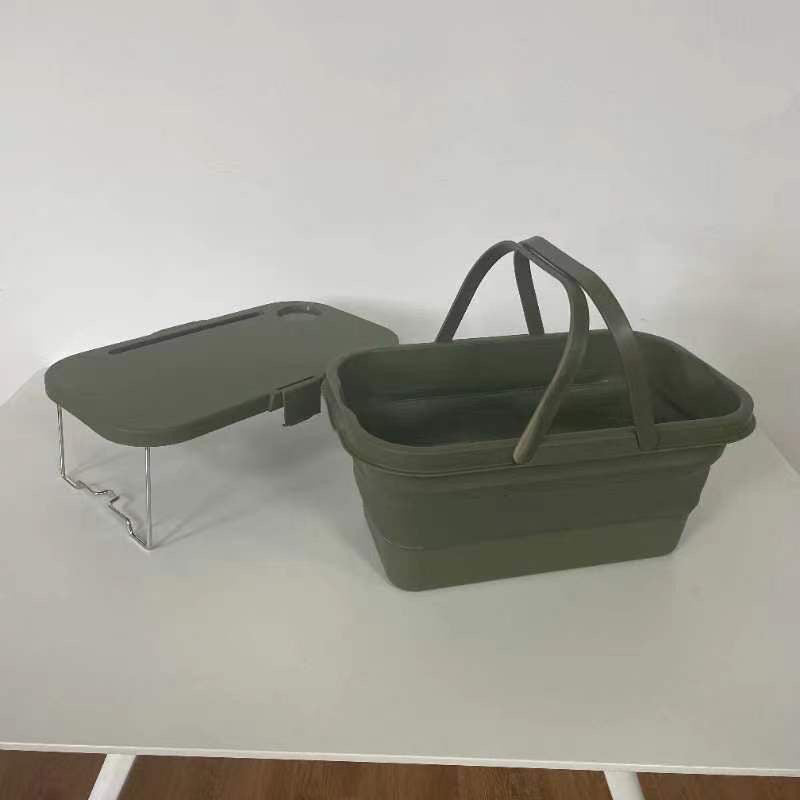 FoldBasket™ 折りたたみ式ピクニックバスケット（テーブル付き）