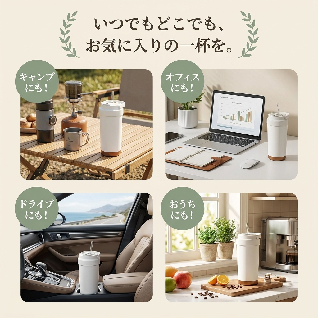 MORI TUMBLER™｜真空断熱ストロータンブラー 500ml（セラミックコーティング／ステンレス）