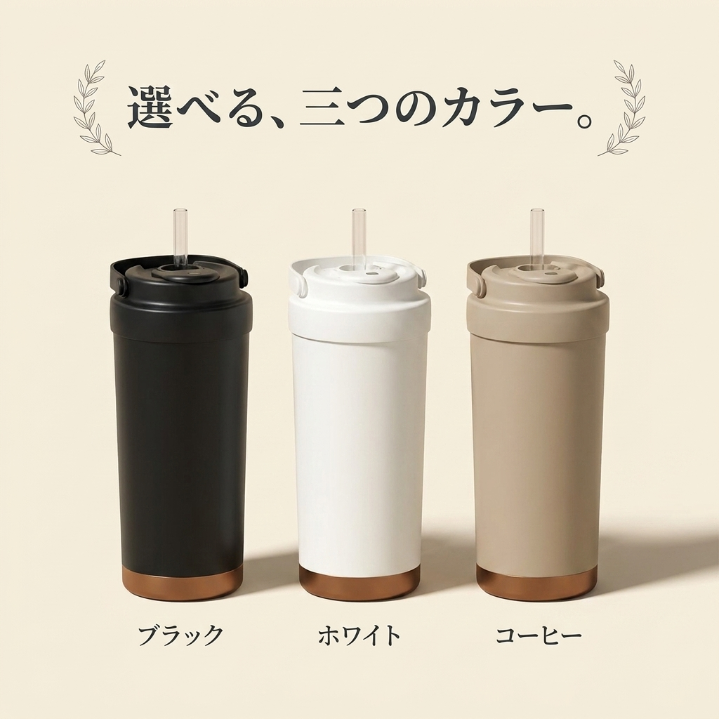 MORI TUMBLER™｜真空断熱ストロータンブラー 500ml（セラミックコーティング／ステンレス）