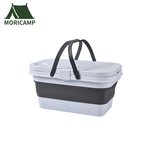 FoldBasket™ 折りたたみ式ピクニックバスケット（テーブル付き）